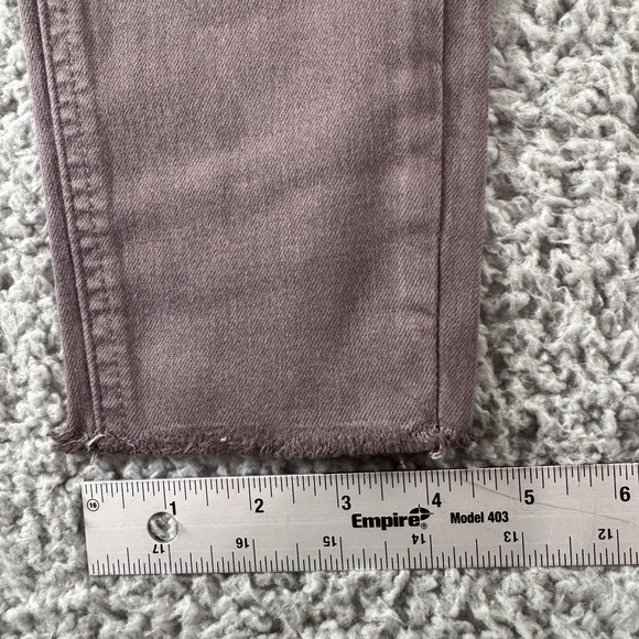 TRACTR MONA Gray Eiffel Tower High Rise Stretch‎ Cut Off Crop Jeans Sz 0/25 NWT - Picture 8 of 11